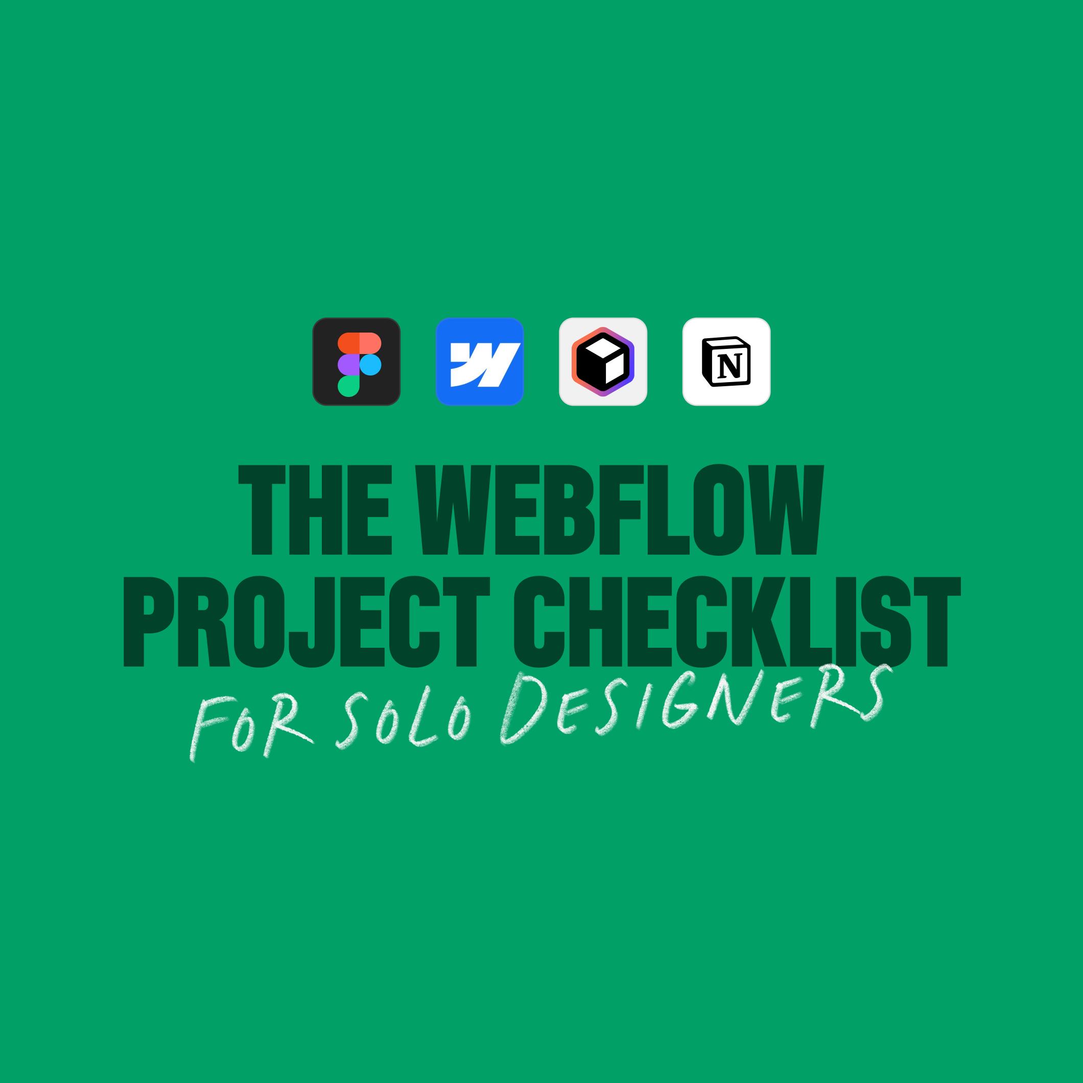 The Webflow Project Checklist